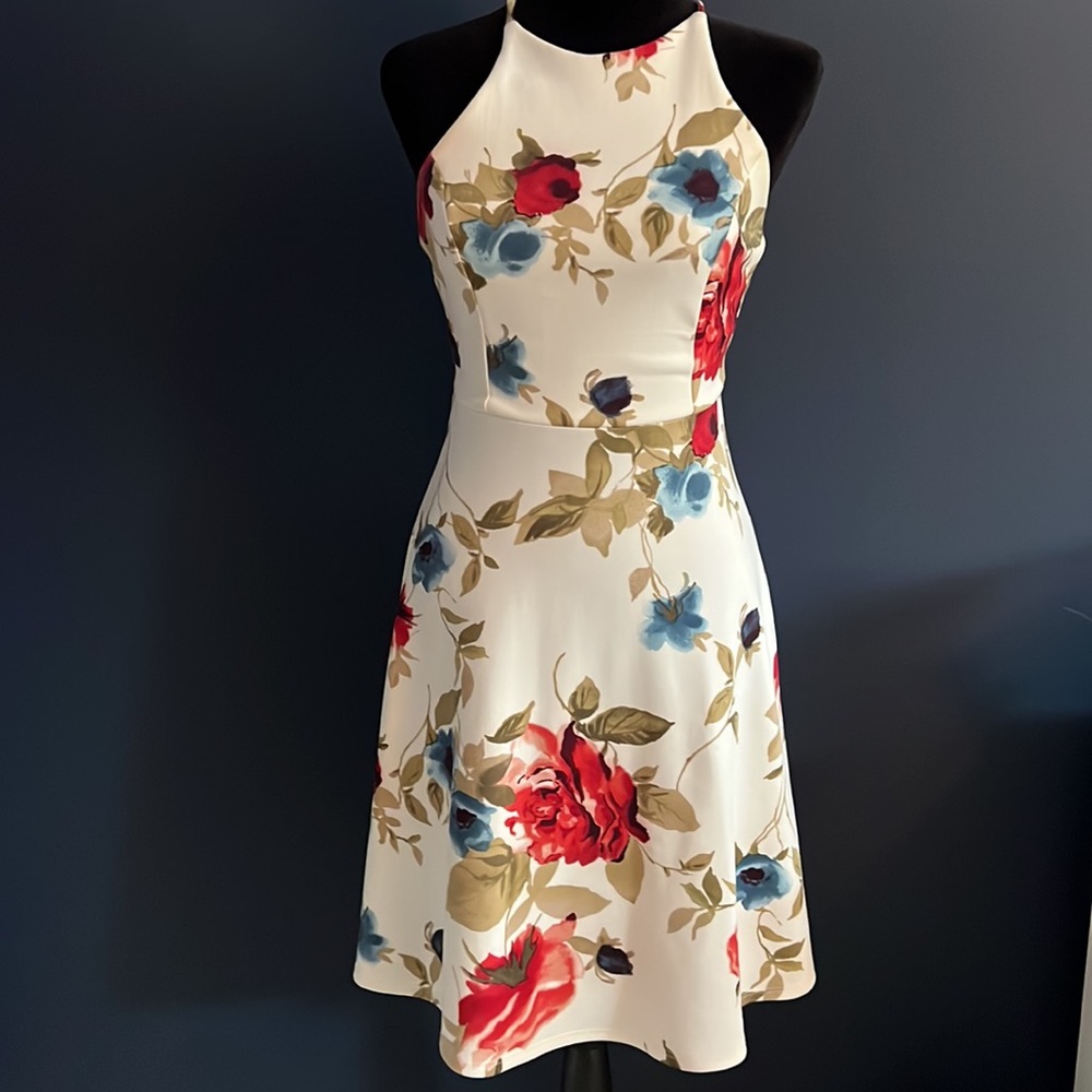 Aqua Floral dress